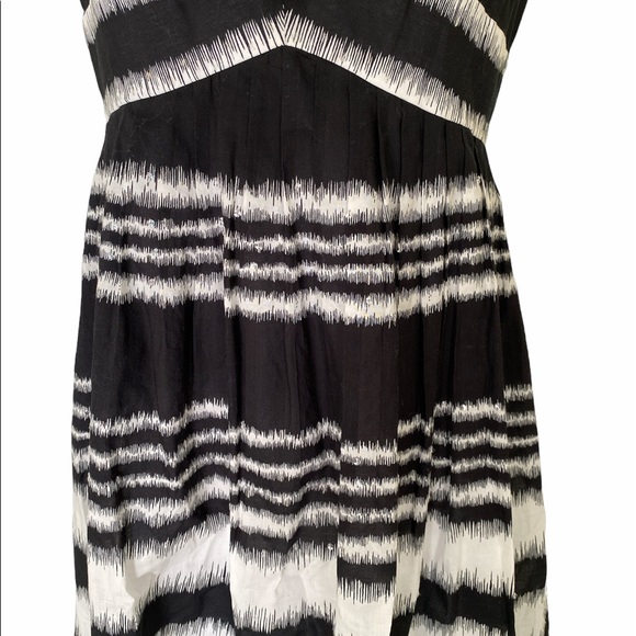 BCBGMaxazria Black White Sequin Flare Tunic Slip Dress - 10 - Picture 5 of 14